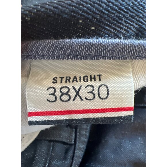 Tommy Hilfiger Straight Leg Jeans Men’s 38x30 Dark Wash Distressed Look - Picture 6 of 9